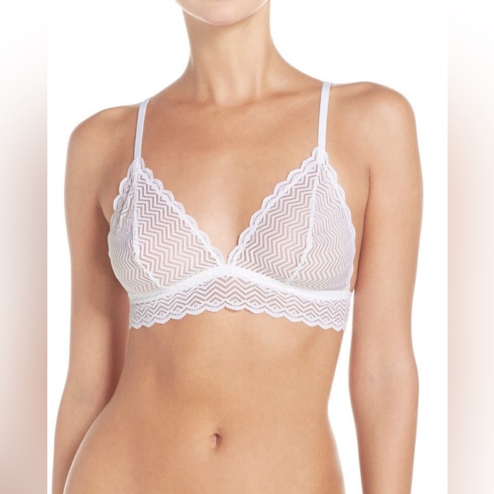 Casabella white triangle bralette